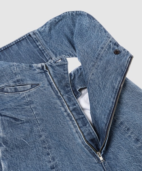 YOHEI OHNO（ヨウヘイオオノ）の「High Waist Denim（デニムパンツ・レディース・ブラック/インディゴブルー・36）」の6枚目の写真