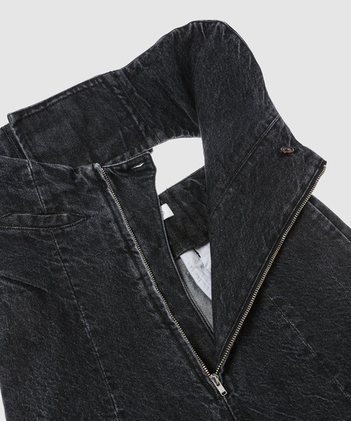 YOHEI OHNO（ヨウヘイオオノ）の「High Waist Denim（デニムパンツ・レディース・ブラック/インディゴブルー・36）」の12枚目の写真