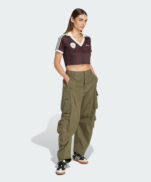 adidas(アディダス)の「アディダス オリジナルス レトロ スポーツ クリケット インスパイアード ジャージー / アディダスオリジナルス adidas Originals(Tシャツ/カットソー・レディース・ブラック/ブラウン・SMALL/X-SMALL/XX-LARGE/3XL/LARGE/MEDIUM/X-LARGE)」の4枚目の写真