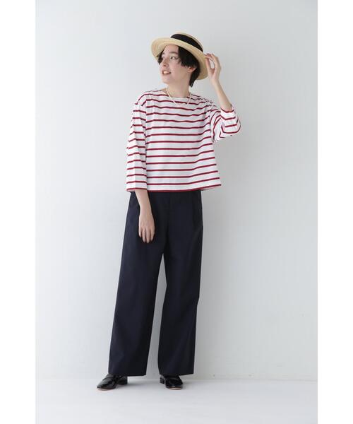 human woman(ヒューマンウーマン)の「【4サイズ展開】◆Pレーヨン麻ポプリンマーベルトセミワイドパンツ(その他パンツ・レディース・ネイビー/ベージュ系その他2/ベージュ系その他3・SMALL/MEDIUM/LARGE/X-SMALL)」の12枚目の写真