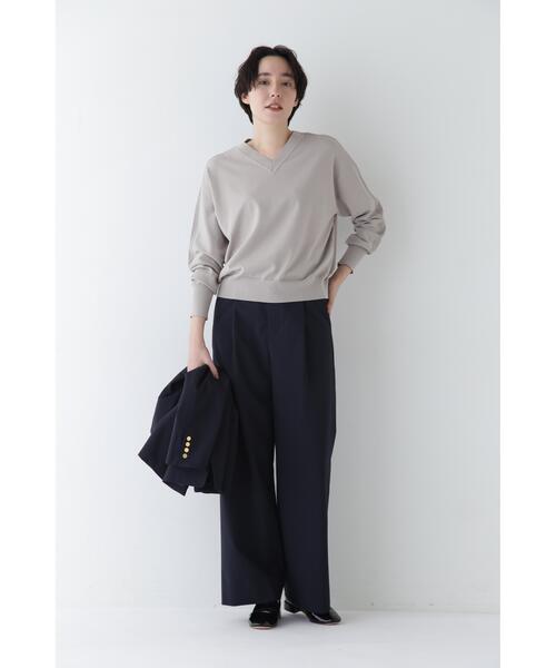 human woman(ヒューマンウーマン)の「【4サイズ展開】◆Pレーヨン麻ポプリンマーベルトセミワイドパンツ(その他パンツ・レディース・ネイビー/ベージュ系その他2/ベージュ系その他3・SMALL/MEDIUM/LARGE/X-SMALL)」の18枚目の写真