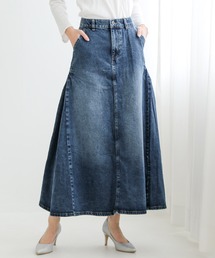 LUXSTYLE（ラグスタイル）の「サイドタック デニム ロング マーメイド スカート（デニムスカート）」