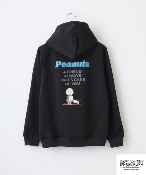 PEANUTS（ピーナッツ）の「PEANUTS裏起毛プルパーカー（パーカー・メンズ・オートミール/ネイビー/チャコール/オフホワイト/ブラック/ブルーグレー・M/L/LL）」の11枚目の写真