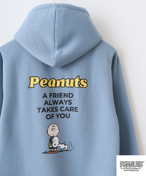 PEANUTS（ピーナッツ）の「PEANUTS裏起毛プルパーカー（パーカー・メンズ・オートミール/ネイビー/チャコール/オフホワイト/ブラック/ブルーグレー・M/L/LL）」の15枚目の写真