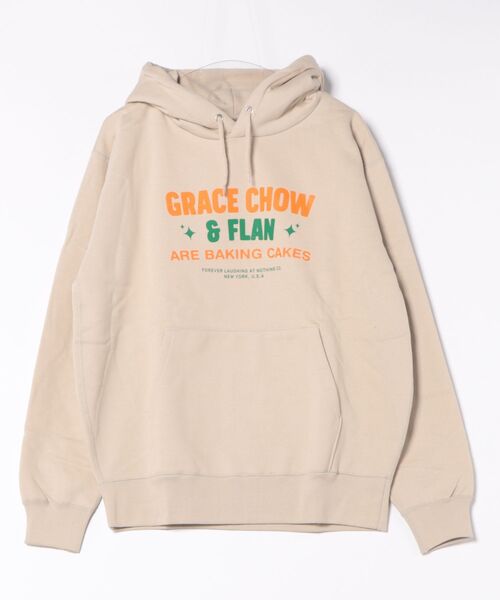 ARCHIVER（アーカイバ）の「【RS】【GRACE CHOW FLAN】　ケーキプリント P/O パーカー（パーカー・レディース・グレー/ベージュ・X-LARGE/LARGE）」の3枚目の写真