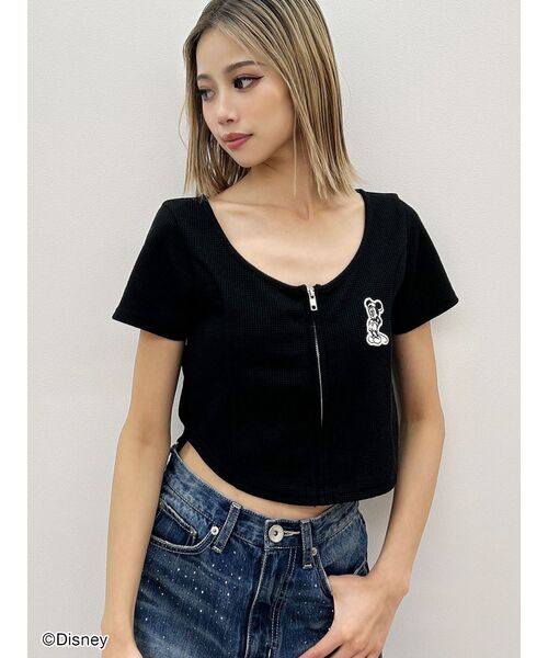トップス wakame CAMBIO(カンビオ)】Pigment Waffl Henley Neck Cut sew ヘンリー