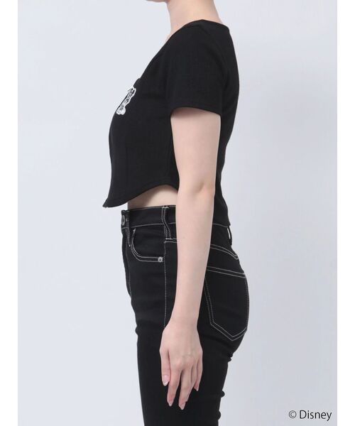 セール】Mickey Mouse / フロントZIPワッフルトップス（Tシャツ