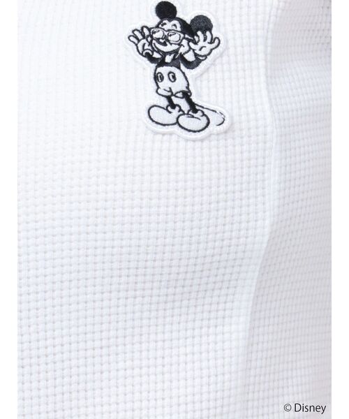 ジェイダ GYDA Mickey Mouse / フロントZIPワッフルトップス コラボ ワッフル素材 フロントジップ オススメ セクシー ギャル 人気 レディース ブランド セール】Mickey Mouse / フロントZIPワッフルトップス（Tシャツ