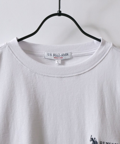 U.S. POLO ASSN.(ユーエスポロアッスン)の「U.S. POLO ASSN./ユーエスポロアッスン 別注 オーバーサイズ ワンポイント刺繍 半袖Tシャツ レディース メンズ(Tシャツ/カットソー・メンズ・ベージュ/ダークグリーン/ブラック/ホワイト/カーキ/ダークブルー/オートミール・M/L/LL)」の16枚目の写真