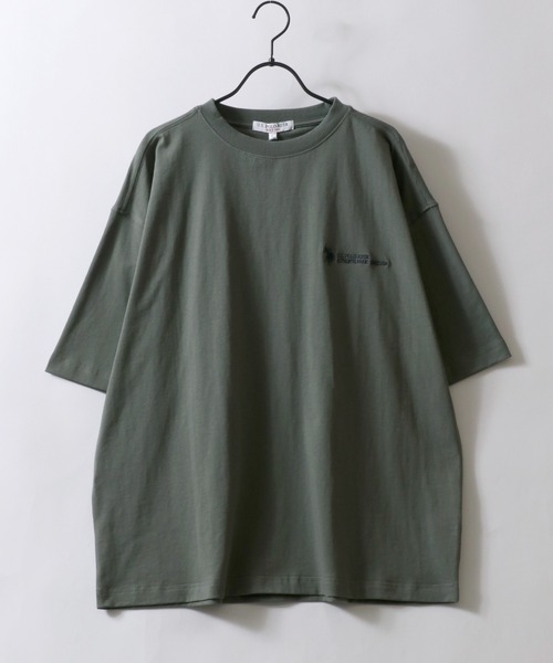 U.S. POLO ASSN.(ユーエスポロアッスン)の「U.S. POLO ASSN./ユーエスポロアッスン 別注 オーバーサイズ ワンポイント刺繍 半袖Tシャツ レディース メンズ(Tシャツ/カットソー・メンズ・ベージュ/ダークグリーン/ブラック/ホワイト/カーキ/ダークブルー/オートミール・M/L/LL)」の13枚目の写真