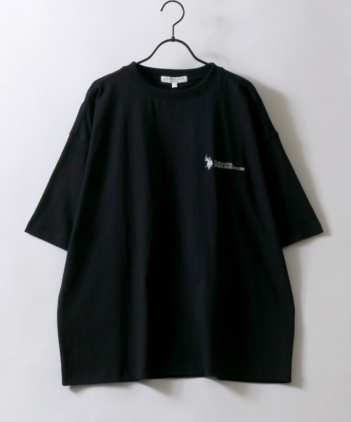 U.S. POLO ASSN.(ユーエスポロアッスン)の「U.S. POLO ASSN./ユーエスポロアッスン 別注 オーバーサイズ ワンポイント刺繍 半袖Tシャツ レディース メンズ(Tシャツ/カットソー・メンズ・ベージュ/ダークグリーン/ブラック/ホワイト/カーキ/ダークブルー/オートミール・M/L/LL)」の9枚目の写真
