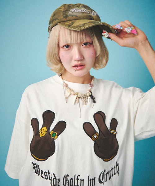 GALFY(ガルフィー)の「GALFY-ウェッサイ成金Tee(Tシャツ/カットソー・メンズ・ブラック/サックスブルー/ホワイト・L/XL)」の1枚目の写真