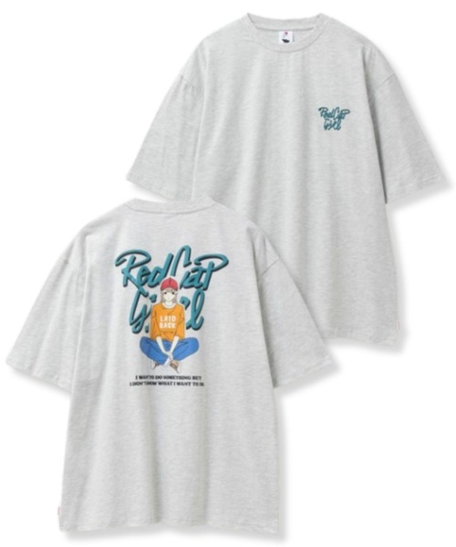 Red Cap Girl(レッドキャプガール)の「RED CAP GIRL 天竺 バックプリントTシャツ(Tシャツ/カットソー・メンズ・ブルー/チャコールグレー/杢グレー/ブラック/ホワイト・L/M)」の4枚目の写真