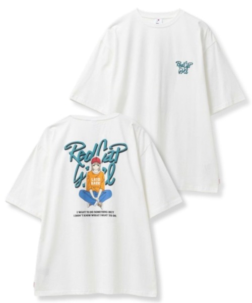 Red Cap Girl(レッドキャプガール)の「RED CAP GIRL 天竺 バックプリントTシャツ(Tシャツ/カットソー・メンズ・ブルー/チャコールグレー/杢グレー/ブラック/ホワイト・L/M)」の1枚目の写真