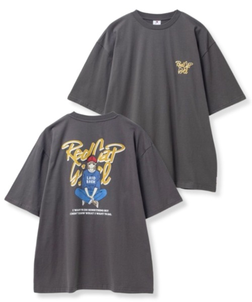 Red Cap Girl(レッドキャプガール)の「RED CAP GIRL 天竺 バックプリントTシャツ(Tシャツ/カットソー・メンズ・ブルー/チャコールグレー/杢グレー/ブラック/ホワイト・L/M)」の3枚目の写真