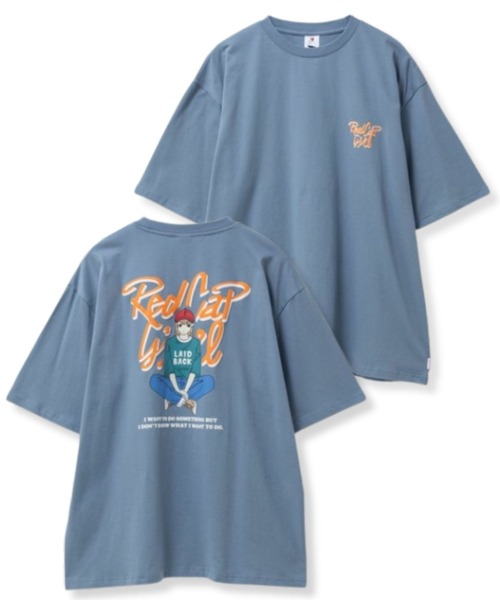 Red Cap Girl(レッドキャプガール)の「RED CAP GIRL 天竺 バックプリントTシャツ(Tシャツ/カットソー・メンズ・ブルー/チャコールグレー/杢グレー/ブラック/ホワイト・L/M)」の5枚目の写真