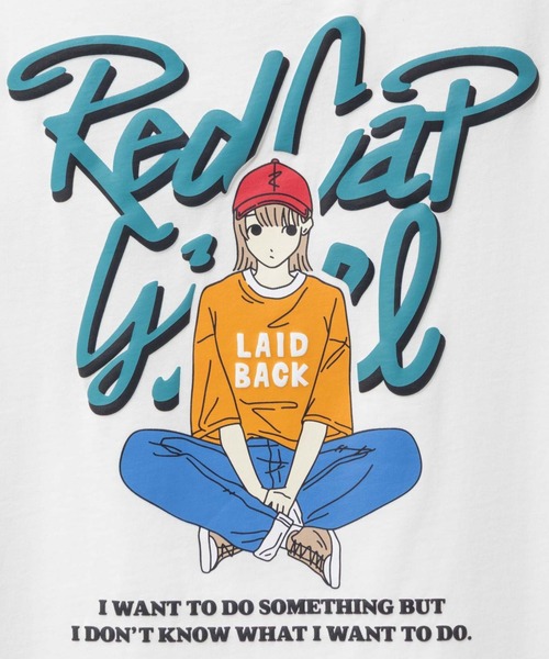 Red Cap Girl(レッドキャプガール)の「RED CAP GIRL 天竺 バックプリントTシャツ(Tシャツ/カットソー・メンズ・ブルー/チャコールグレー/杢グレー/ブラック/ホワイト・L/M)」の8枚目の写真