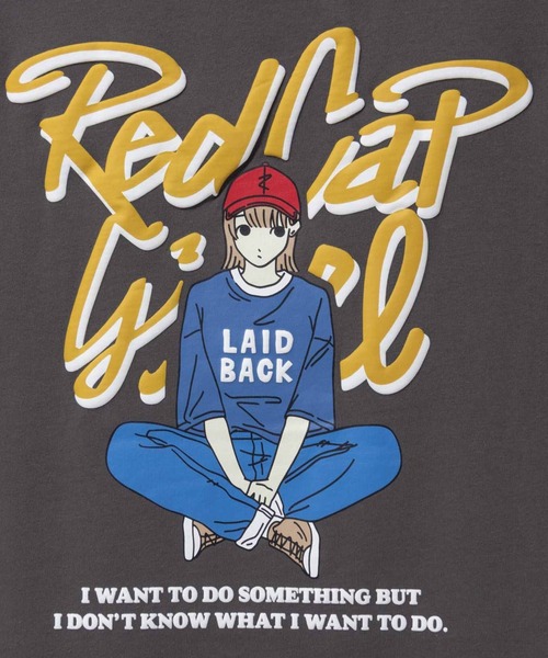 Red Cap Girl(レッドキャプガール)の「RED CAP GIRL 天竺 バックプリントTシャツ(Tシャツ/カットソー・メンズ・ブルー/チャコールグレー/杢グレー/ブラック/ホワイト・L/M)」の14枚目の写真
