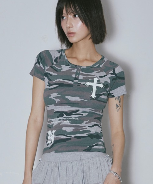 A'GEM/9 × .kom 『NIIER NOR/ニーアノア』 VINTAGE CROSS BUTTON