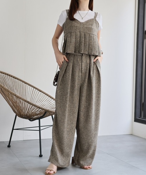 sakishimatokyo（サキシマトーキョー）の「サマーツイードタックワイドパンツ（その他パンツ・レディース・グレー/アイボリー/ブラック/ブラウン・FREE）」の22枚目の写真