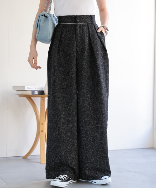 SATORU SASAKI 22AW ツイード チェック ワイドパンツ SATORU SASAKI 22AW ツイード チェック ワイドパンツ