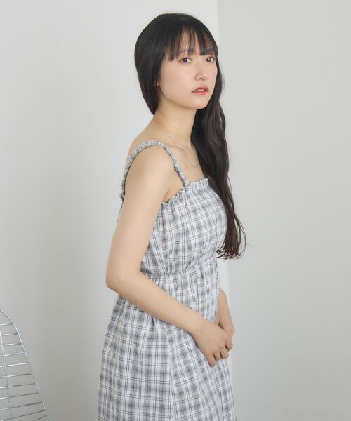 RETRO GIRL（レトロガール）の「ギャザーキャミOP（ワンピース・レディース・ブラック/ホワイト系その他/ブラウン系その他2・FREE）」の7枚目の写真