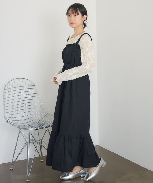 RETRO GIRL（レトロガール）の「ギャザーキャミOP（ワンピース・レディース・ブラック/ホワイト系その他/ブラウン系その他2・FREE）」の11枚目の写真