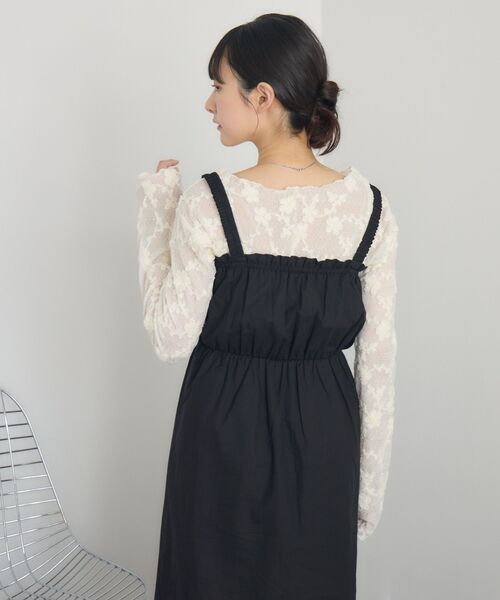RETRO GIRL（レトロガール）の「ギャザーキャミOP（ワンピース・レディース・ブラック/ホワイト系その他/ブラウン系その他2・FREE）」の16枚目の写真