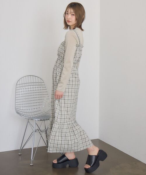 RETRO GIRL（レトロガール）の「ギャザーキャミOP（ワンピース・レディース・ブラック/ホワイト系その他/ブラウン系その他2・FREE）」の20枚目の写真