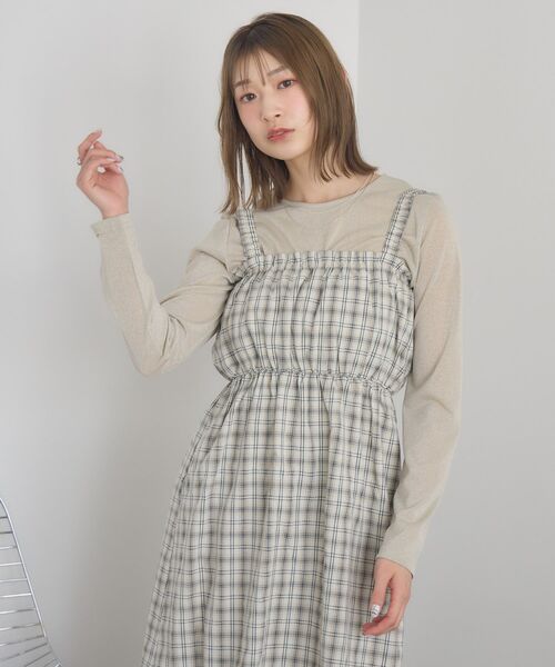 RETRO GIRL（レトロガール）の「ギャザーキャミOP（ワンピース・レディース・ブラック/ホワイト系その他/ブラウン系その他2・FREE）」の22枚目の写真