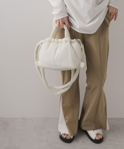 rectangle（レクタングル）の「マルチウェイナイロンミニバッグ（ショルダーバッグ・レディース・ホワイト/ブルー/グレイッシュベージュ/ブラック・FREE）」の2枚目の写真