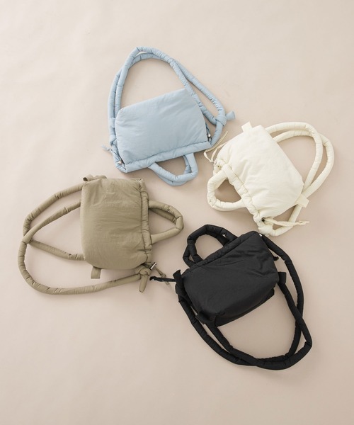 rectangle（レクタングル）の「マルチウェイナイロンミニバッグ（ショルダーバッグ・レディース・ホワイト/ブルー/グレイッシュベージュ/ブラック・FREE）」の7枚目の写真