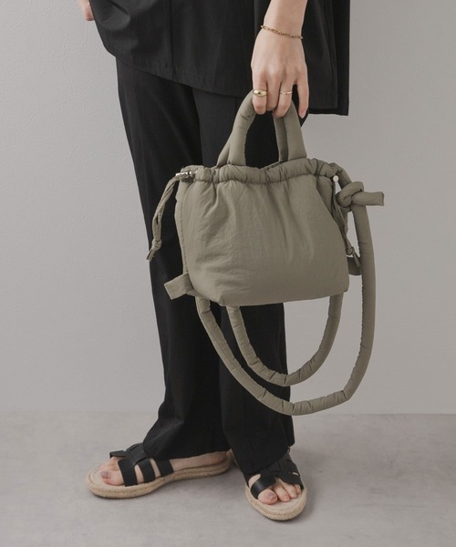 rectangle（レクタングル）の「マルチウェイナイロンミニバッグ（ショルダーバッグ・レディース・ホワイト/ブルー/グレイッシュベージュ/ブラック・FREE）」の10枚目の写真