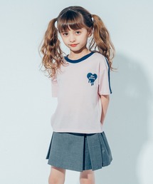 URBAN CHERRY | 【吸水速乾】ハートプリントラインリンガーTシャツ(Tシャツ/カットソー)