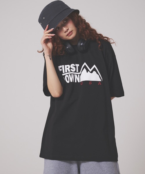 FIRST DOWN（ファーストダウン）の「プリントロゴ ショートスリーブ Tシャツ（Tシャツ/カットソー・メンズ・ネイビー/ブラック/ホワイト/杢グレー・M/S/XL/L/XXL）」の17枚目の写真