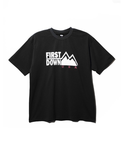 FIRST DOWN（ファーストダウン）の「プリントロゴ ショートスリーブ Tシャツ（Tシャツ/カットソー・メンズ・ネイビー/ブラック/ホワイト/杢グレー・M/S/XL/L/XXL）」の14枚目の写真