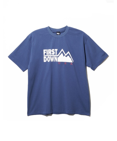 FIRST DOWN（ファーストダウン）の「プリントロゴ ショートスリーブ Tシャツ（Tシャツ/カットソー・メンズ・ネイビー/ブラック/ホワイト/杢グレー・M/S/XL/L/XXL）」の15枚目の写真