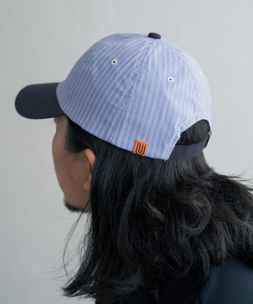 UNIVERSAL OVERALL（ユニバーサルオーバーオール）の「【WEB限定】UNIVERSAL OVERALL ユニバーサルオーバーオール ストライプキャップ（キャップ・メンズ・ネイビー/カーキ・FREE）」の8枚目の写真