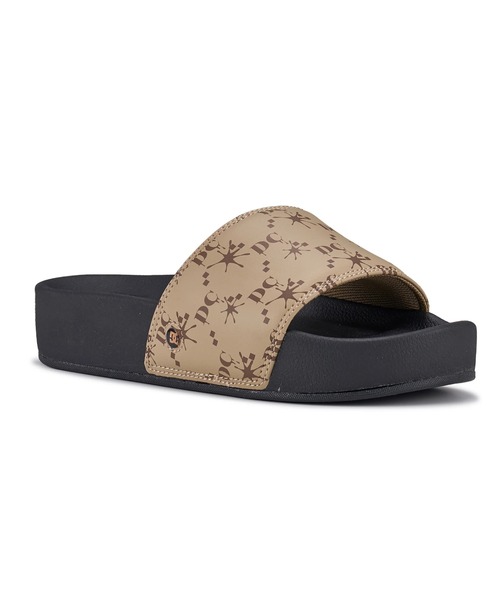 DC SHOES（ディーシーシューズ）の「DC SLIDE PLATFORM/DCレディースプラットフォームサンダル（サンダル・レディース・ブラック×ホワイト/ブラウン・22cm/23cm/24cm/25cm）」の2枚目の写真