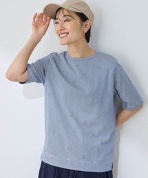 オーガニックコットンボーダードットTシャツ