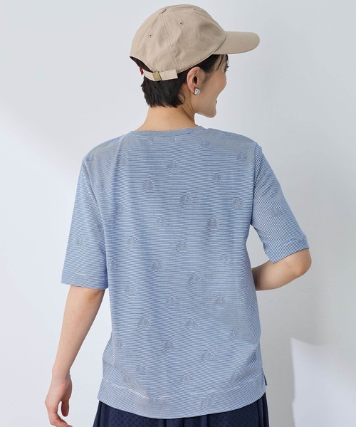 DECOY SINCE 1981（デコイシンスイチキュウハチイチ）の「オーガニックコットンボーダードットTシャツ（Tシャツ/カットソー・レディース・ブルー/ブラック・M/L/LL）」の15枚目の写真