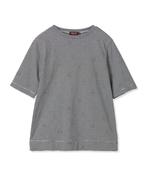 DECOY SINCE 1981（デコイシンスイチキュウハチイチ）の「オーガニックコットンボーダードットTシャツ（Tシャツ/カットソー・レディース・ブルー/ブラック・M/L/LL）」の19枚目の写真