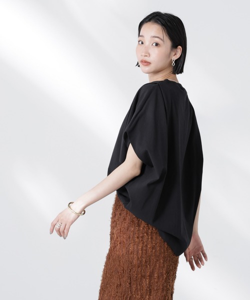 NANO universe(ナノユニバース)の「変形スリーブカットトップス(Tシャツ/カットソー・レディース・ホワイト/ライトブルー/ブラック・FREE)」の20枚目の写真