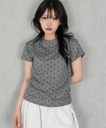 BARELY BLUE | 【 BARELY BLUE / ベアリーブルー 】 ドット 半袖 Tシャツ(Tシャツ/カットソー)