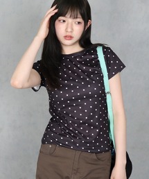 BARELY BLUE | 【 BARELY BLUE / ベアリーブルー 】 ドット 半袖 Tシャツ(Tシャツ/カットソー)