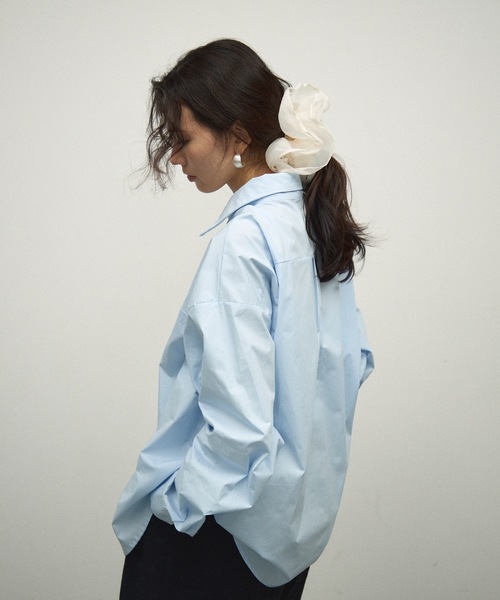 Lutim by u（ルチバイユー）の「Organdie Big Frilled Scrunchie / オーガンジービッグフリルシュシュ（シュシュ・レディース・ブラック/ホワイト・FREE）」の15枚目の写真