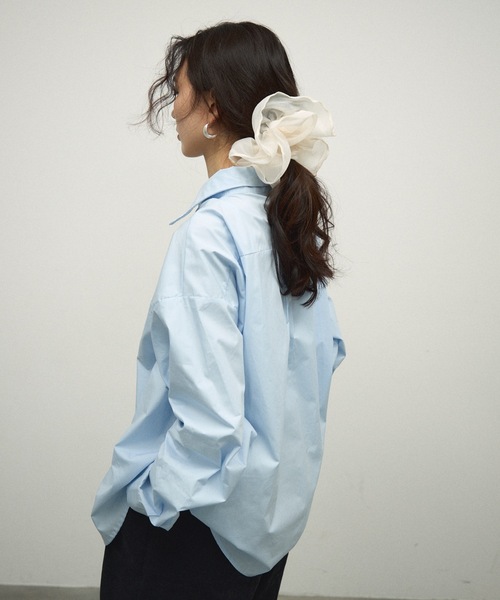 Lutim by u（ルチバイユー）の「Organdie Big Frilled Scrunchie / オーガンジービッグフリルシュシュ（シュシュ・レディース・ブラック/ホワイト・FREE）」の16枚目の写真