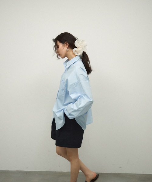 Lutim by u（ルチバイユー）の「Organdie Big Frilled Scrunchie / オーガンジービッグフリルシュシュ（シュシュ・レディース・ブラック/ホワイト・FREE）」の18枚目の写真