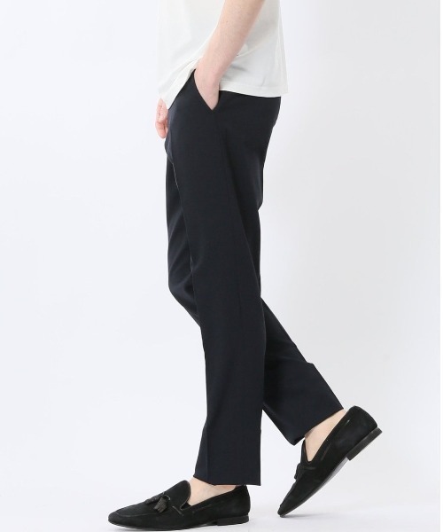 TAKA-Q(タカキュー)の「【軽量 メッシュ ストレッチ ウォッシャブル】タカキュー ノータックパンツ 紺(セットアップ可能)(スーツパンツ・メンズ・ネイビー・MEDIUM/LARGE/X-LARGE/3L/S)」の1枚目の写真