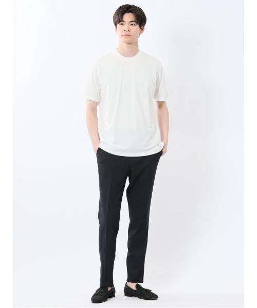 TAKA-Q(タカキュー)の「【軽量 メッシュ ストレッチ ウォッシャブル】タカキュー ノータックパンツ 紺(セットアップ可能)(スーツパンツ・メンズ・ネイビー・MEDIUM/LARGE/X-LARGE/3L/S)」の12枚目の写真